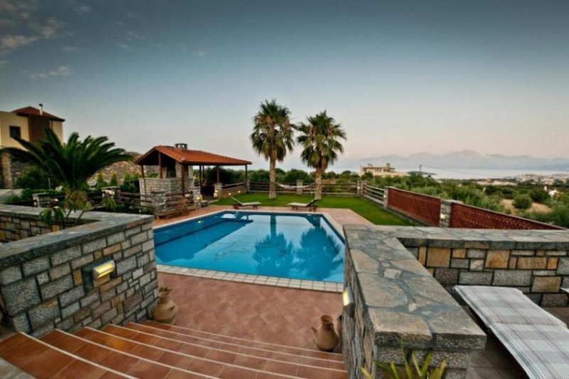 Katsikia Kreta, Katsikia: Luxuriöse Villa mit Pool, Garten, Meerblick zu verkaufen Haus kaufen